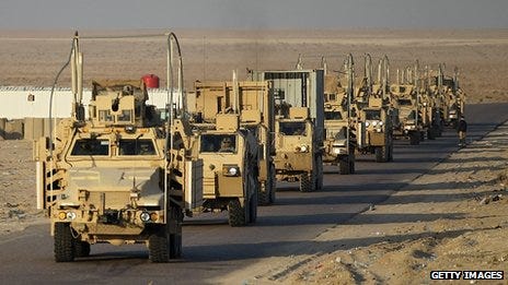 American troops withdrawing from Iraq